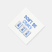 Sei nicht Craky Mahjong Blue Crak Tiles Serviette (Ecke)