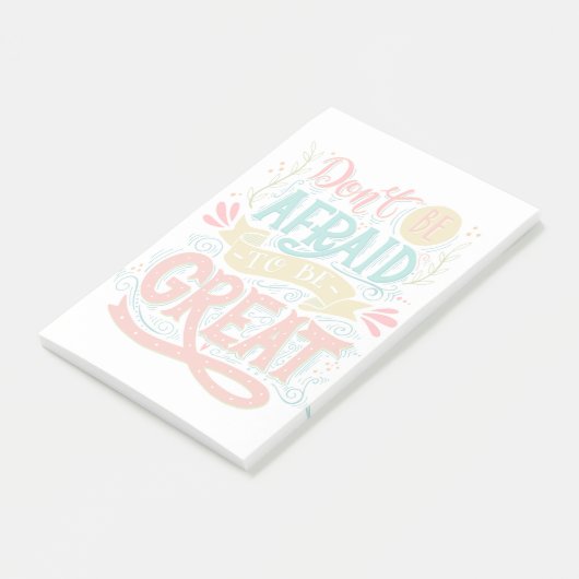 Sei nicht davor, groß zu sein post-it klebezettel (angewinkelt)