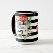 Sei nicht davor, große Träume zu wagen - Rote Rose Tasse (Vorderseite Links)