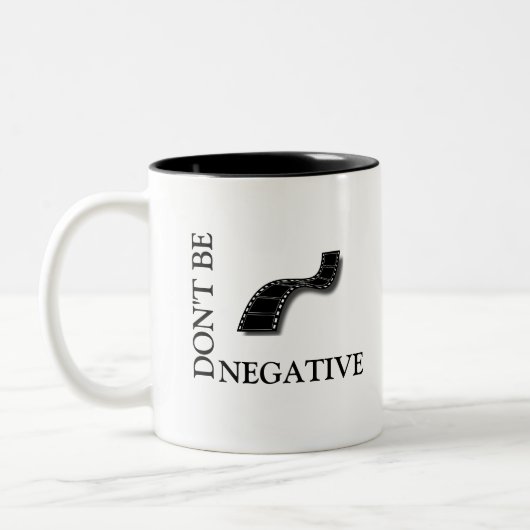 Sei nicht NEGATIV Zweifarbige Tasse (Links)