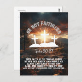 Sei nicht ohne Erfolg, John 20:27 Bibelverse Postkarte (Vorne/Hinten)