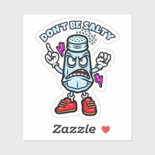 Sei nicht salzig aufkleber (Blatt)