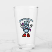 Sei nicht salzig, lustige Illustration Glas (Vorderseite)