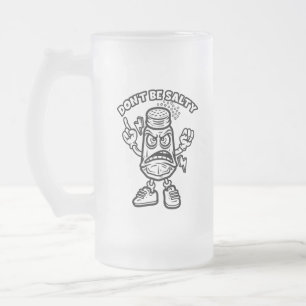 Sei nicht salzig, lustige Illustration Mattglas Bierglas