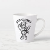 Sei nicht salzig, lustige Illustration Milchtasse (Rechts)