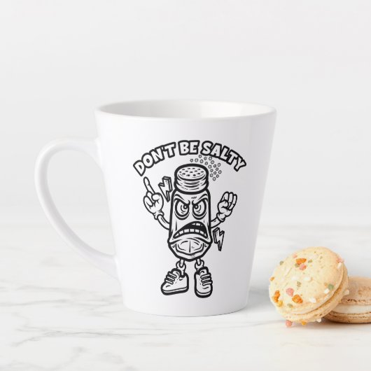 Sei nicht salzig, lustige Illustration Milchtasse (Beispiel)