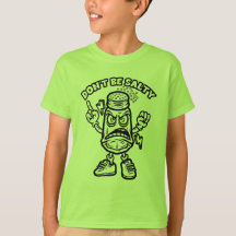 Sei nicht salzig, lustige Illustration