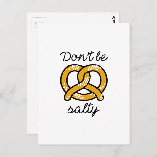 Sei nicht salzig postkarte (Vorne/Hinten)