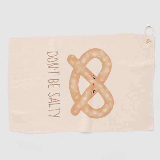 Sei nicht salziger Niedlicher Bretzel-Spaß Golfhandtuch (Horizontal)