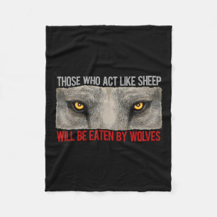 Sei nicht Schafe sein Wölfe, sei stark, Männlichke Fleecedecke