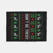 Sei nicht tachy Cardiac Nurse Ugly Weihnachtskardi Fleecedecke (Vorderseite (Horizontal))