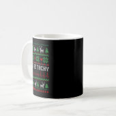 Sei nicht tachy Cardiac Nurse Ugly Weihnachtskardi Kaffeetasse (Vorderseite Links)
