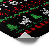 Sei nicht tachy Cardiac Nurse Ugly Weihnachtskardi Poster (Ecke)