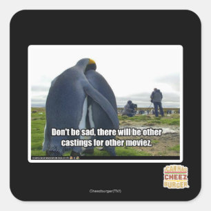 Sei nicht traurig quadratischer aufkleber