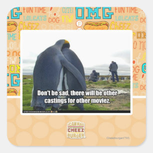 Sei nicht traurig quadratischer aufkleber