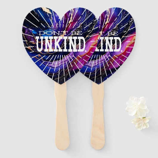 Sei nicht unfreundlich fächer (Vorne und Hinten)