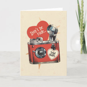 SEI NICHT UNHÖFLICH - unanständige retro Valentins Feiertagskarte