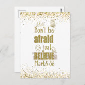 Sei nicht vor dem Bibelverse Postkarte (Vorne/Hinten)