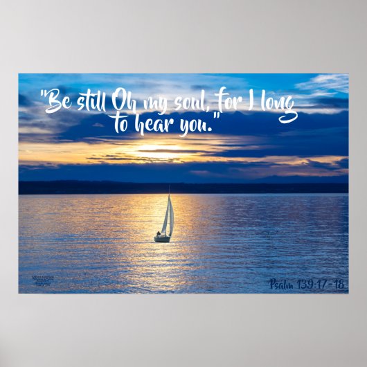 Sei noch Boot auf Ocean Matte Poster (Vorne)