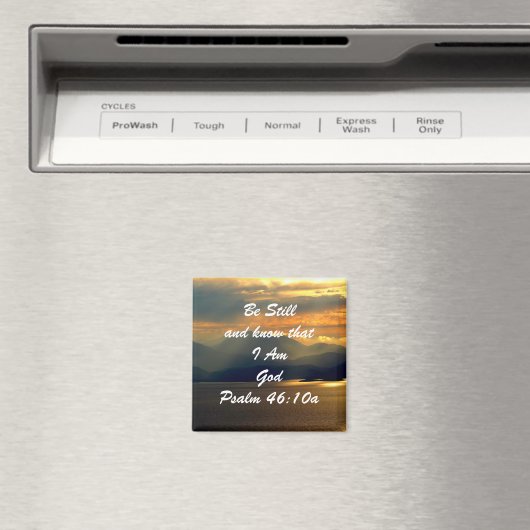 Sei noch Christlich, Psalm 46:10 Bibelverse Magnet (In Situ (Geschirrspüler))