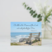 Sei noch in der Gegenwart des Herrn, Psalm 37:7 Postkarte (Stehend Vorderseite)