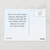 Sei noch in der Gegenwart des Herrn, Psalm 37:7 Postkarte (Rückseite)