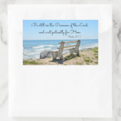 Sei noch in der Gegenwart des Herrn, Psalm 37:7 Rechteckiger Aufkleber (Tasche)