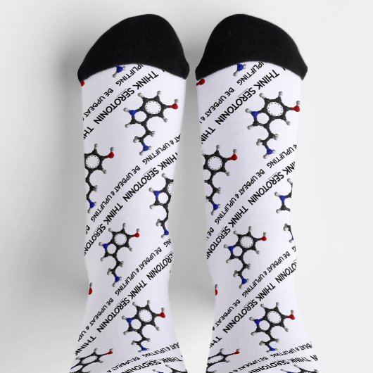 Sei optimistisch und aufhebend denken Serotonin-Mo Socken (Oben)