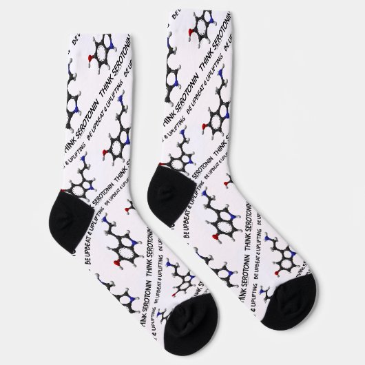 Sei optimistisch und aufhebend denken Serotonin-Mo Socken (Rechts)