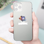Sei optimistisch, was du sein willst aufkleber (Telefon)