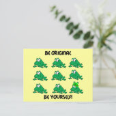 Sei original Irish Frosch Postkarte (Stehend Vorderseite)