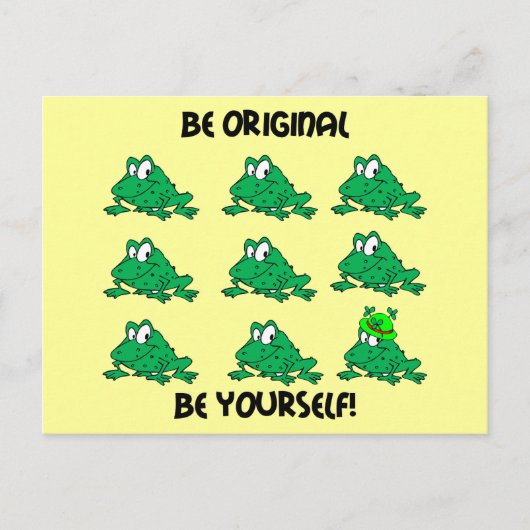 Sei original Irish Frosch Postkarte (Vorderseite)