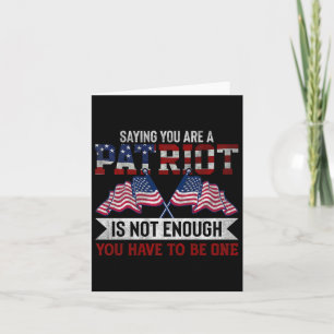 Sei Patriot American Flag Usa Veterans Day Karte