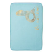 Sei Phantastisch Gold Aqua Sparkle Meerjungfrau Badematte (Vorderseite Vertikal)