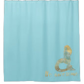 Sei Phantastisch Gold Aqua Sparkle Meerjungfrau Duschvorhang (Vorderseite)