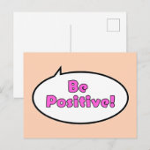 Sei positiv! postkarte (Vorne/Hinten)