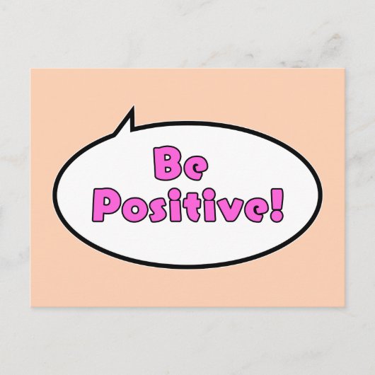 Sei positiv! postkarte (Vorderseite)