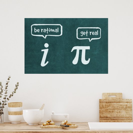 Sei rational! - Math Poster (Küche)