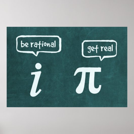 Sei rational! - Math Poster (Vorne)
