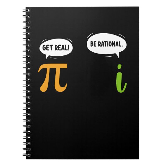 Sei Real Sei Rational Lustiger Mathe Pi Tag Geek Notizblock (Vorderseite)