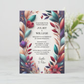 Sei reich Soft Aquamarin Fall Gem Bold Jewel Tone  Einladung (Stehend Vorderseite)