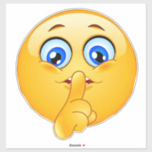 Sei ruhig Emoji Funny Aufkleber