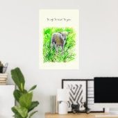 Sei sanft. Sei freundlich. Sei du selbst.” – Aquar Poster (Heimbüro)