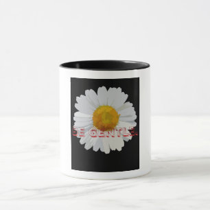 Sei sanfter Minimalistischer Gänseblümchen-Blumen- Tasse