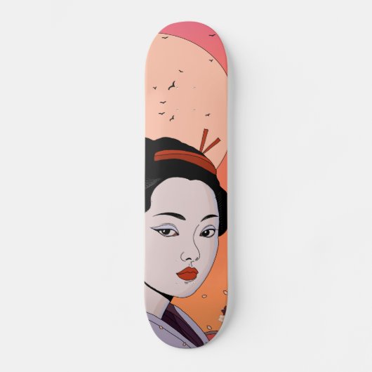 Sei schön Geisha Girl Skateboard (Vorderseite)