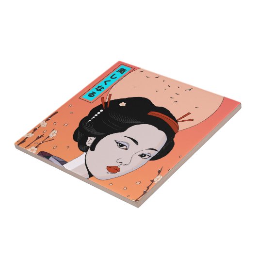 Sei schöne Geisha Fliese (Seite)