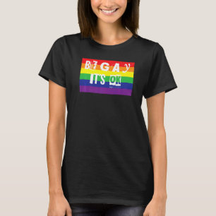 Sei schwul Es ist Ok Gay Pride Rainbow Word T-Shirt