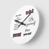 Sei selbst runde wanduhr (Winkel)