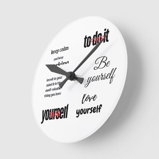 Sei selbst runde wanduhr (Winkel)