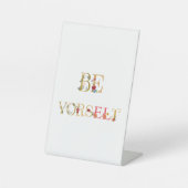 Sei selbst sockelschild (Vorderseite)